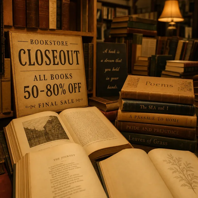 Featured: Bookstore Closeout Sales and Liquidation Events