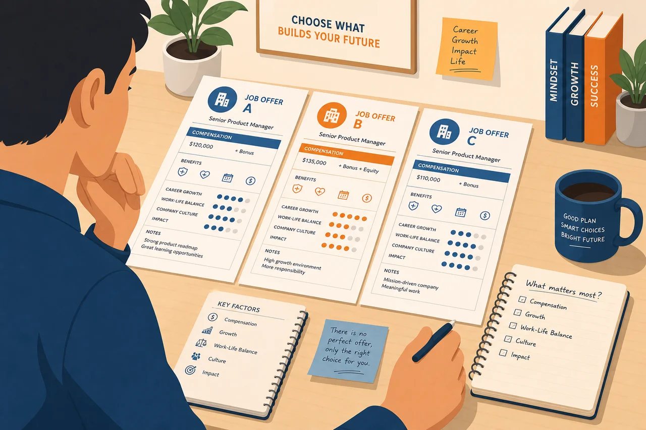 Comparing multiple job offers analysis