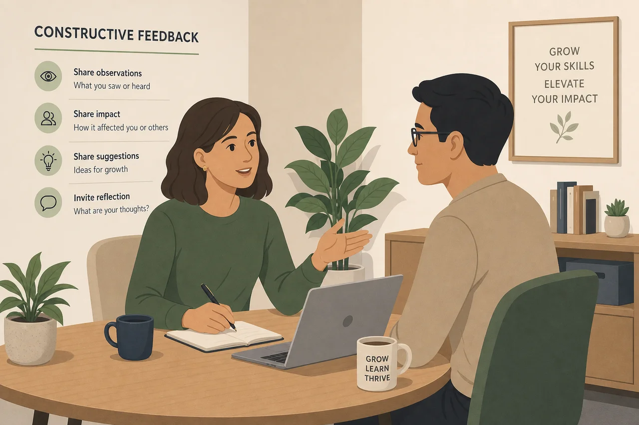 Giving constructive feedback