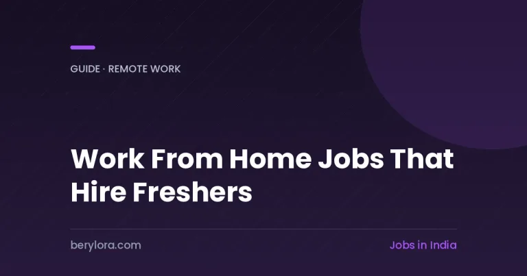 Genuine work from home jobs in India for freshers