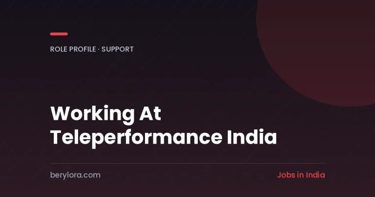 Customer service associate role at Teleperformance India