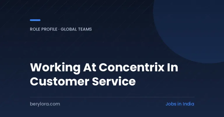 Customer service representative role at Concentrix India