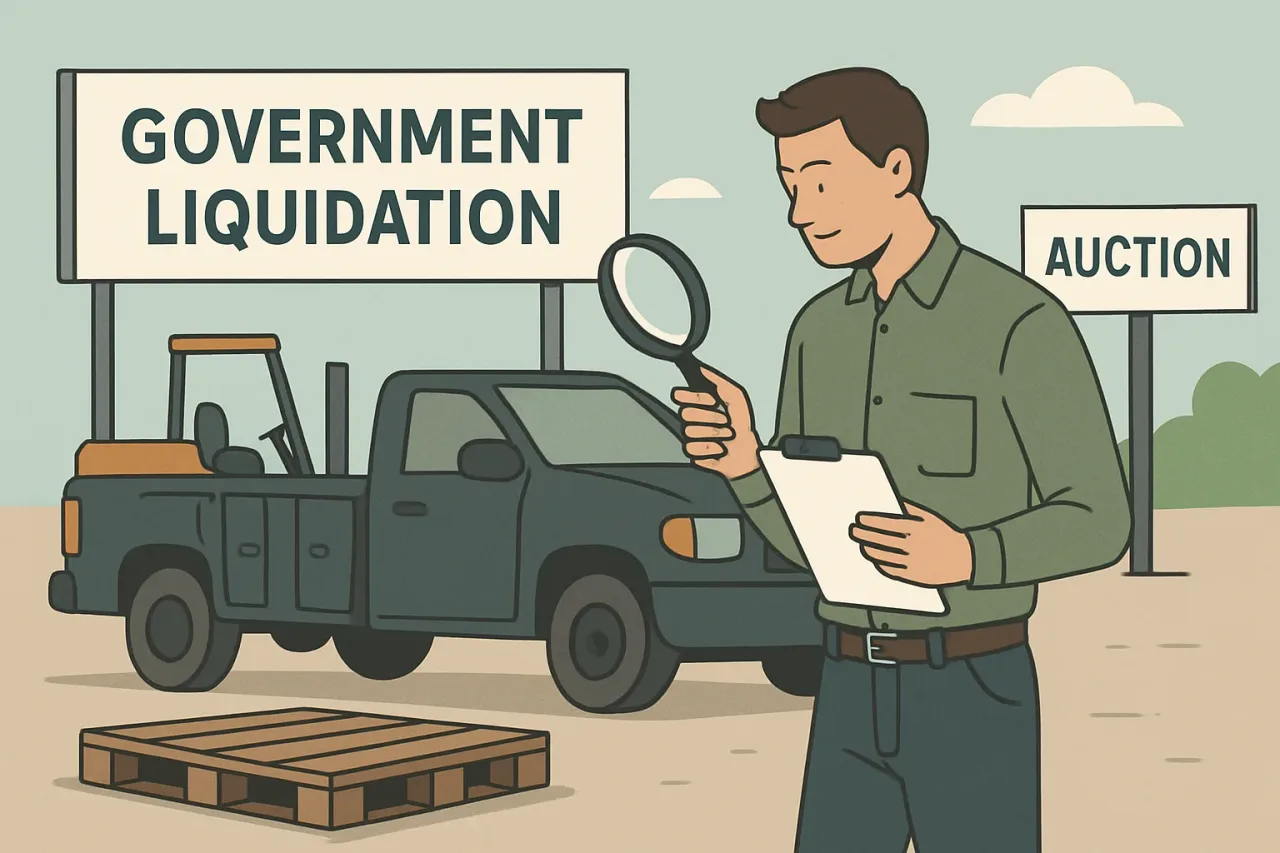 Asset inspection at government liquidation auction