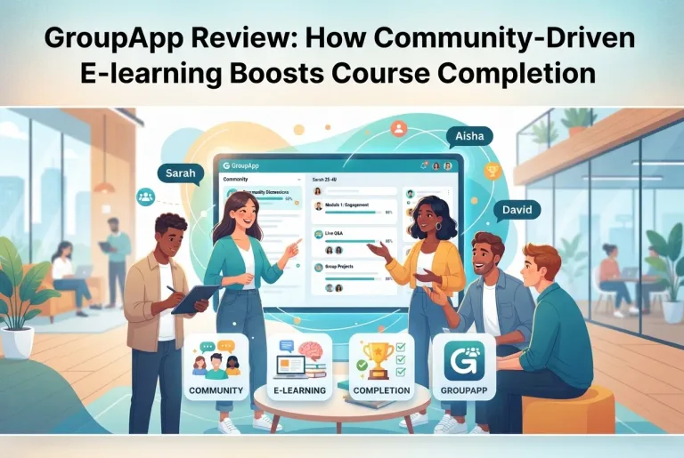 Featured image for: GroupApp Review: How Community-Driven Elearning Boosts Course Completion