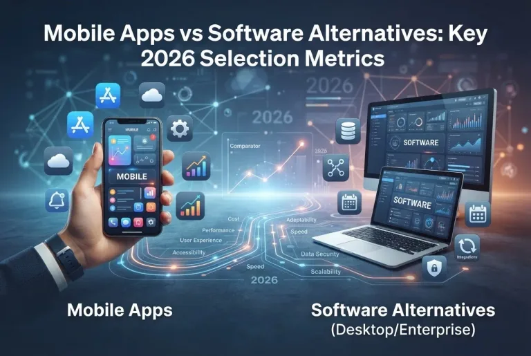 Featured image for: Mobile Apps vs Software Alternatives: Key 2026 Selection Metrics