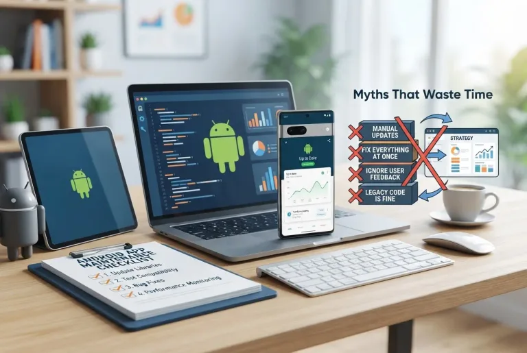 Featured image for: Android App Maintenance Checklist: Myths That Waste Time