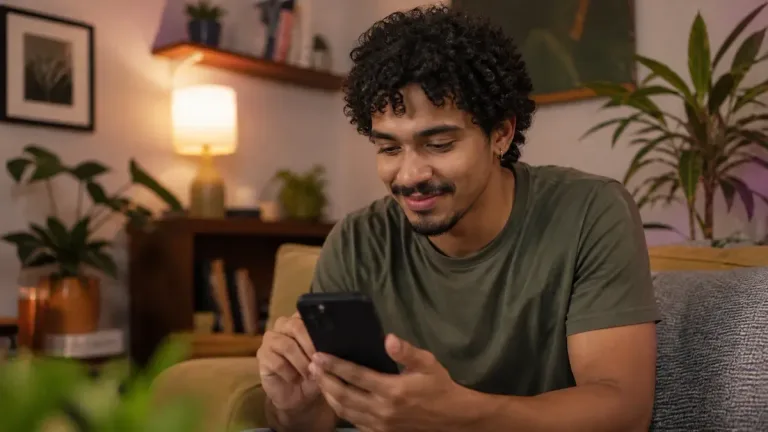 Capa editorial humanizada — Como Iniciar uma Conversa em App de Namoro Sem Usar Frases Prontas