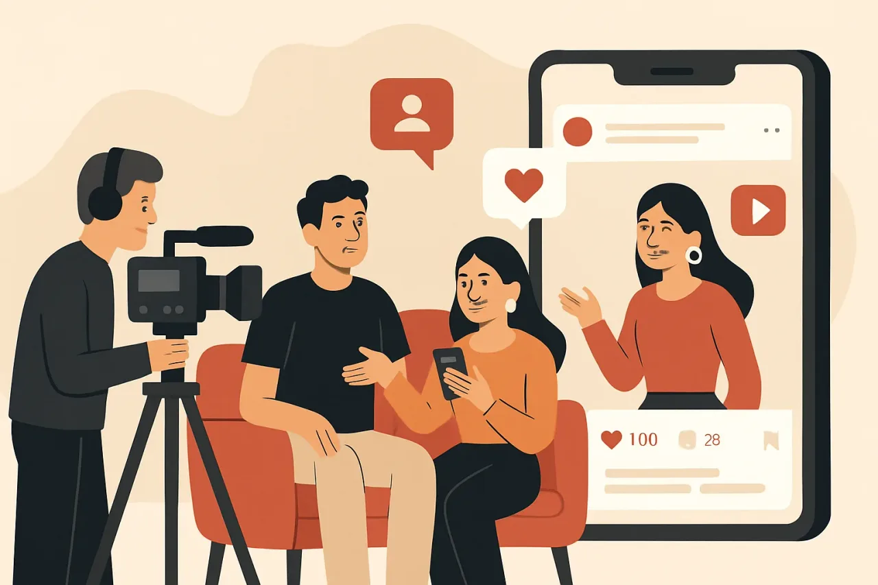 Entertainment marketing team collaborating on a streaming campaign