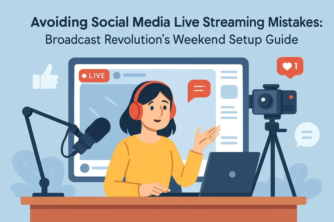 Featured image for: Avoiding Social Media Live Streaming Mistakes: Broadcast Revolution's Weekend Setup Guide