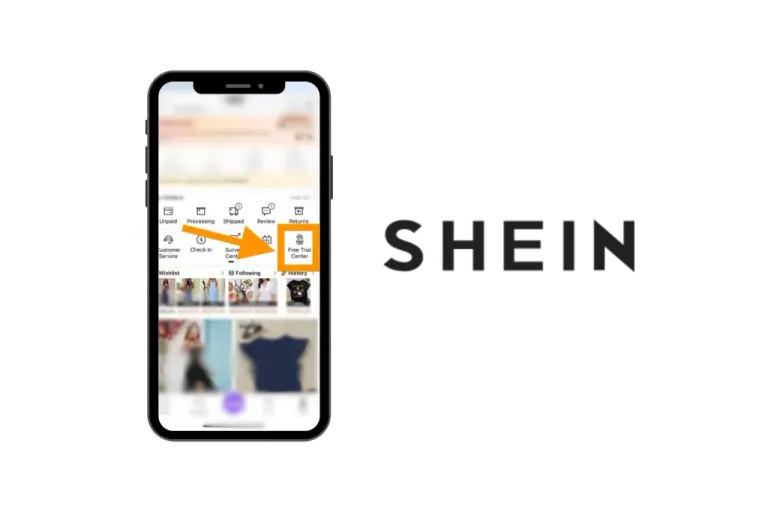 Fonte: Shein – seção “Free Trial Center” (referência em inglês: Free Trial Center | tradução: Centro de Teste Gratuito).