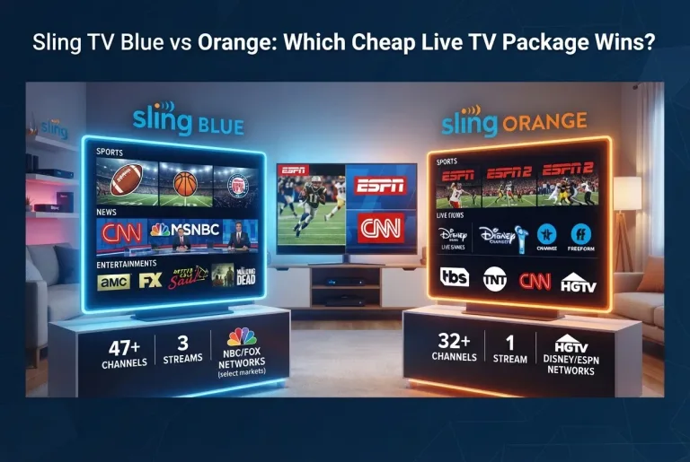 Featured image for: Sling TV Blue vs Orange: Which Cheap Live TV Package Wins?