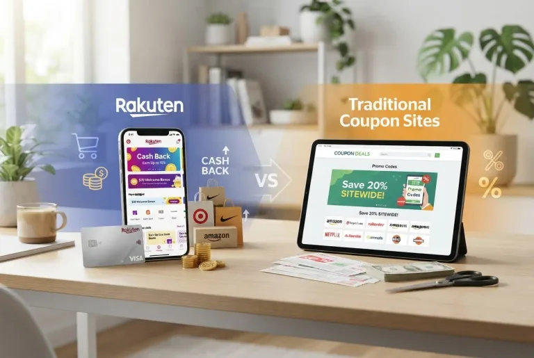 Featured image for: Rakuten Cash Back vs Traditional Coupon Sites: How to Choose