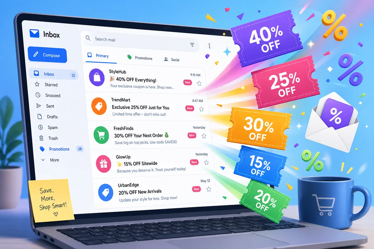 Featured: Email Newsletter Coupons That Deliver Real Discounts