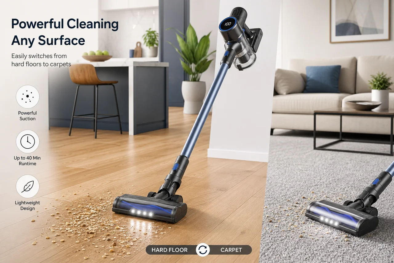 Featured: Cordless Stick Vacuums Tested on Multiple Surfaces