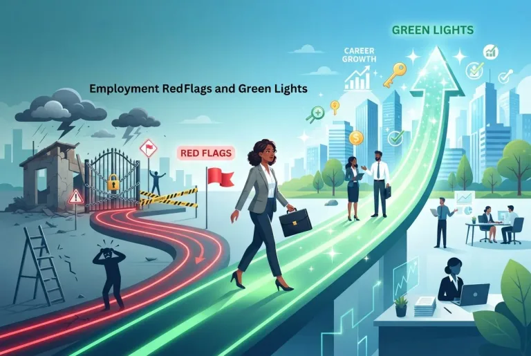 Featured image for: Unlocking Career Growth: Navigating Employment Red Flags and Green Lights