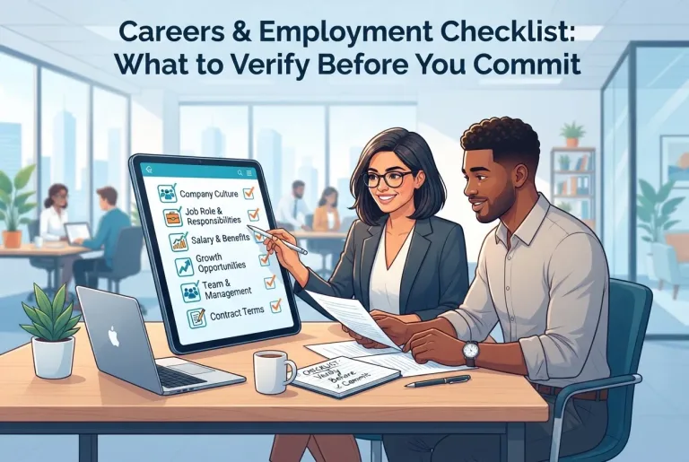 Featured image for: Careers & Employment Checklist: What to Verify Before You Commit