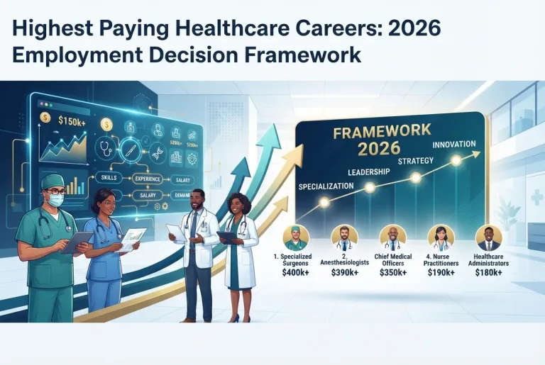 Featured image for: Highest Paying Healthcare Careers: 2026 Employment Decision Framework