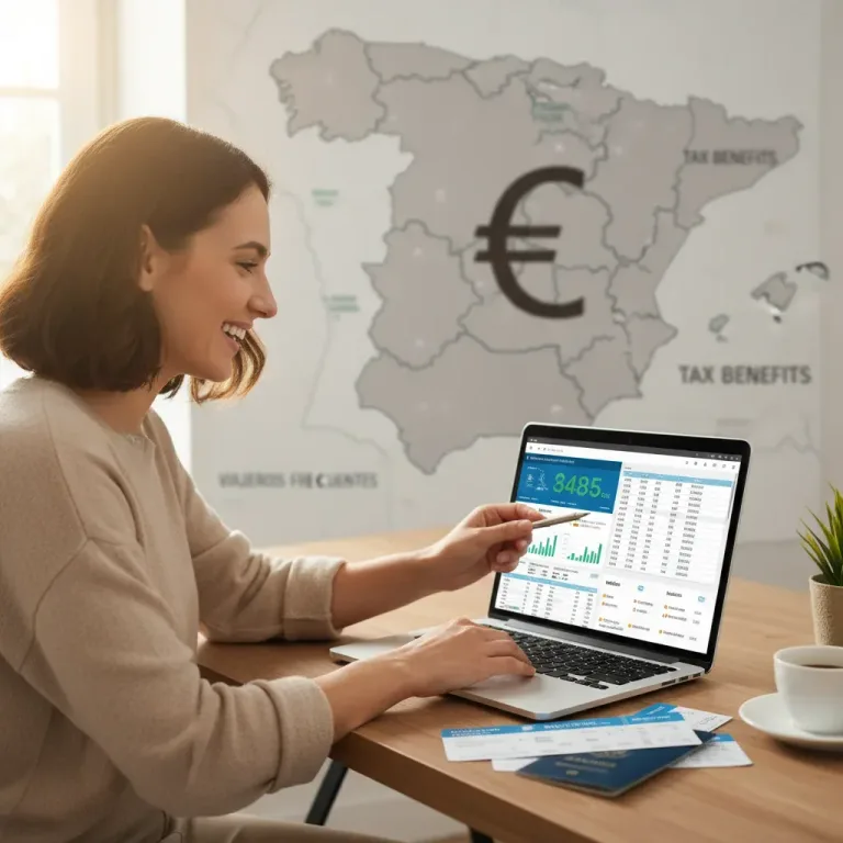 persona revisando impuestos viajes
