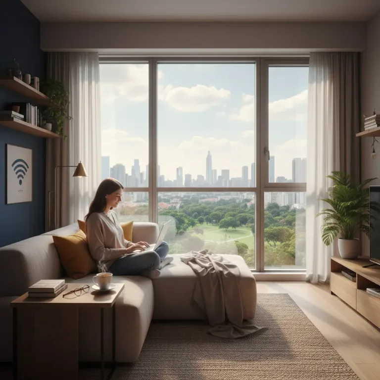 teletrabajador apartamento moderno