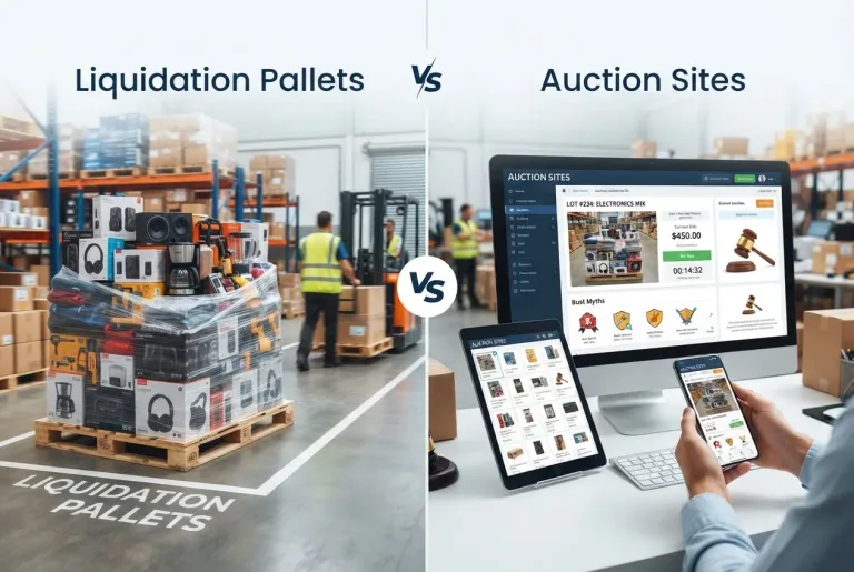 Featured image for: Liquidation Pallets vs Auction Sites: Busting Sourcing Myths