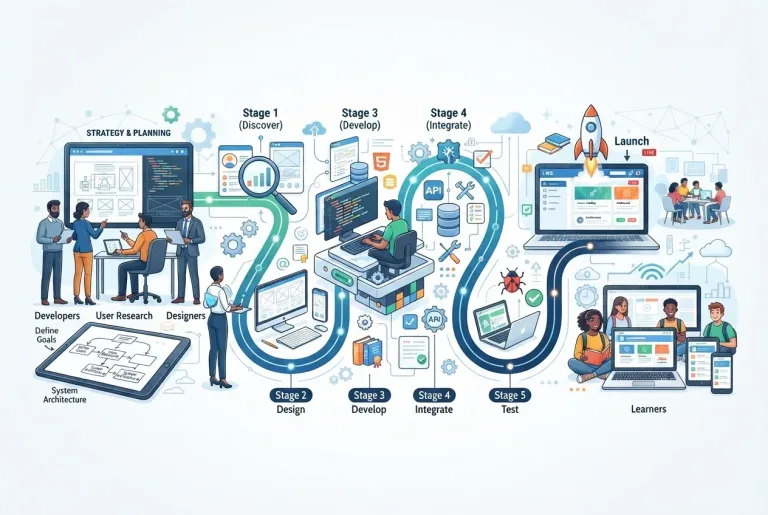 Featured image for: Build a Custom LMS: The Step-by-Step Strategic Development Guide