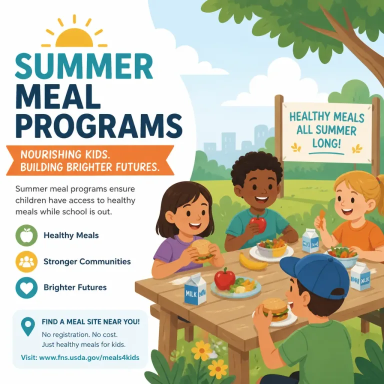 Summer Meal Programs for Children When School Is Out