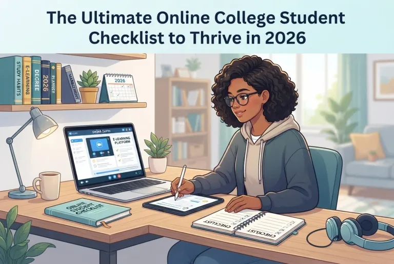Featured image for: The Ultimate Online College Student Checklist to Thrive in 2026