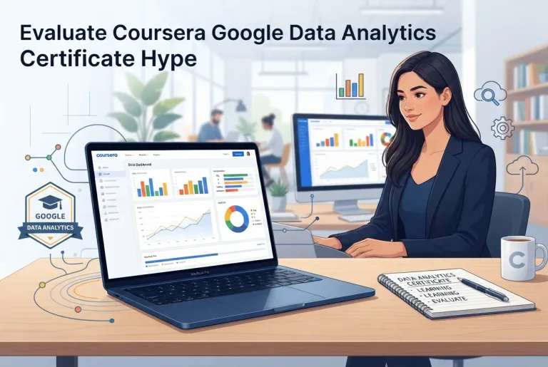 Featured image for: Evaluate Coursera Google Data Analytics Certificate Hype