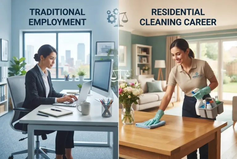 Featured image for: Choosing Between Traditional Employment and Residential Cleaning Careers