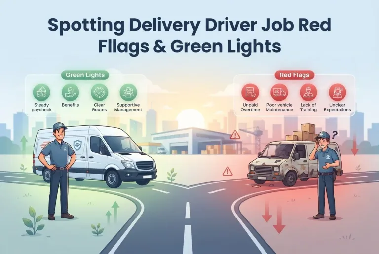 Featured image for: Spotting Delivery Driver Job Red Flags & Green Lights 🚚