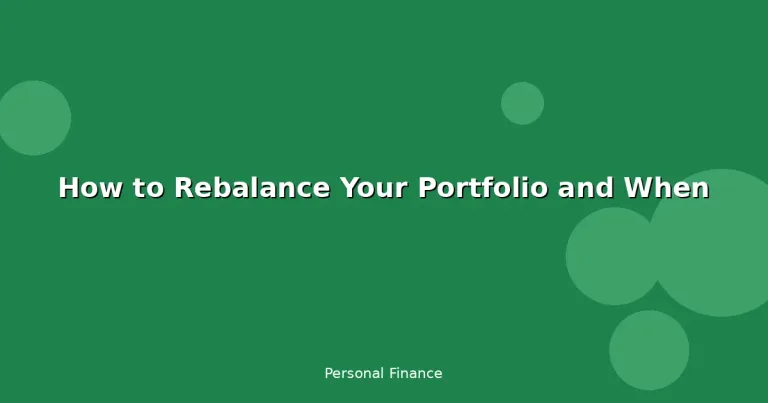 Featured: How to Rebalance Your Portfolio and When