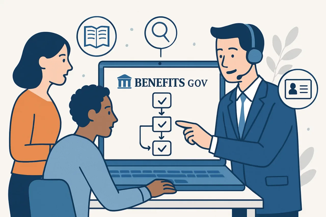Benefits.gov interface helping with social program applications