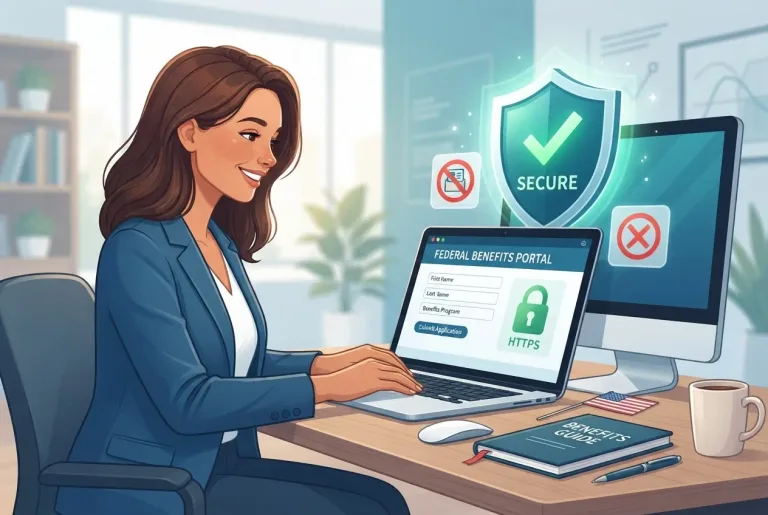 Featured image for: Applying Safely for Federal Benefits Online 🟢🔴