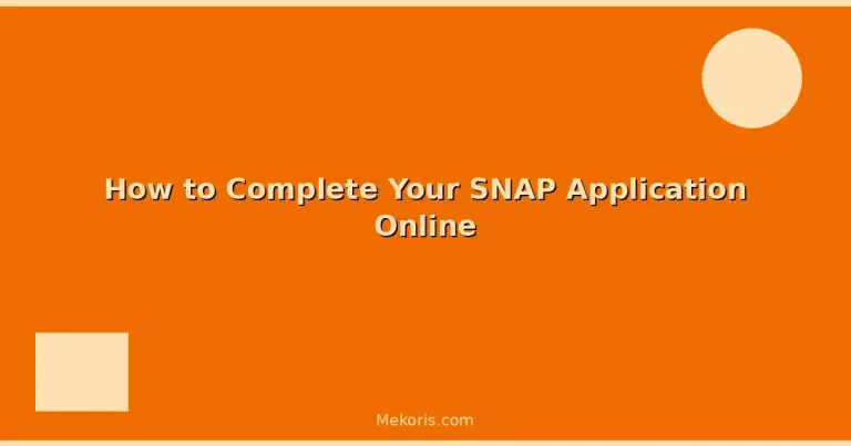 Featured: How to Complete Your SNAP Application Online