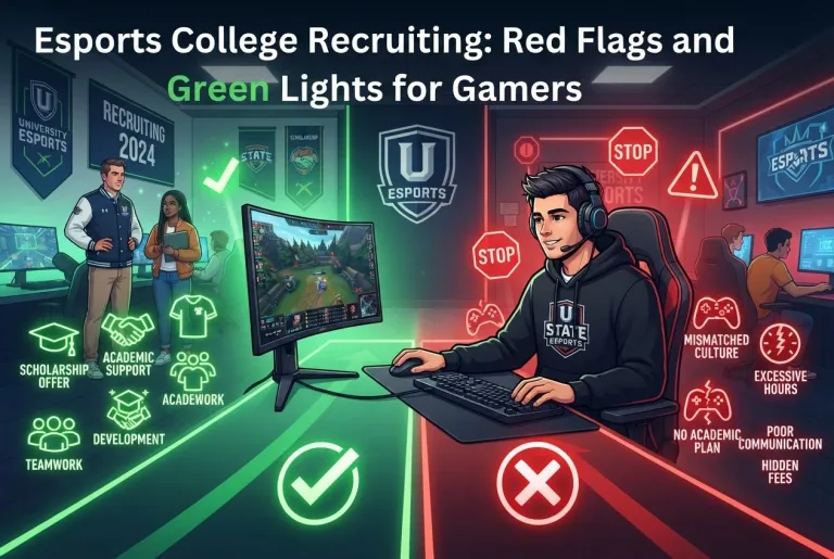 Featured image for: Esports College Recruiting: Red Flags and Green Lights for Gamers
