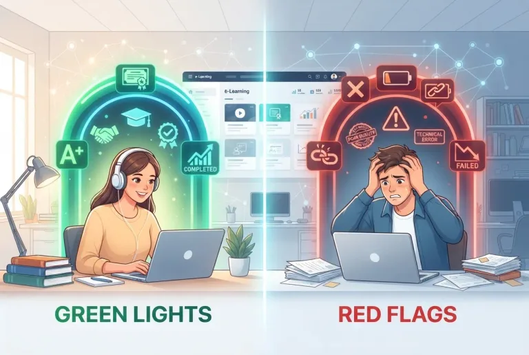 Featured image for: Online Learning Platforms: E-Learning Green Lights & Red Flags