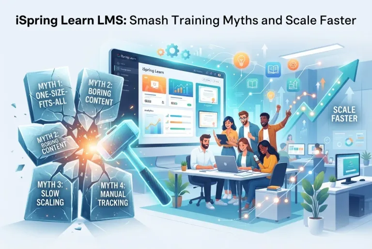Featured image for: iSpring Learn LMS: Smash Training Myths and Scale Faster