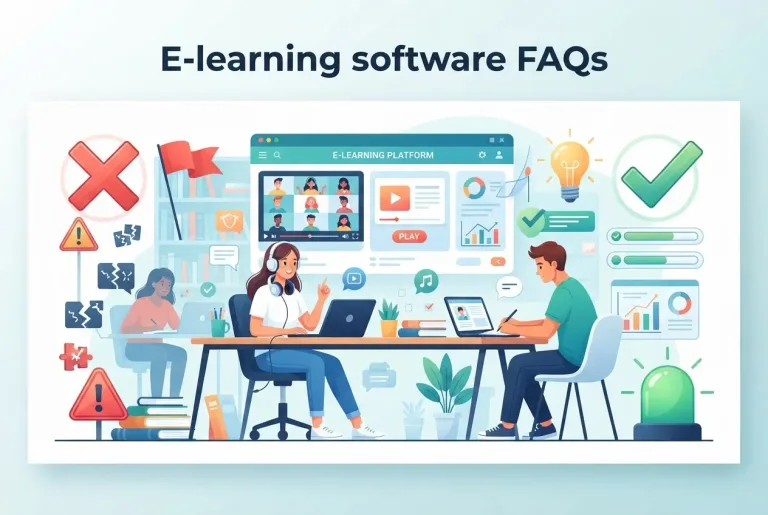Featured image for: Elearning Software: 15 Essential FAQs on Red Flags & Green Lights