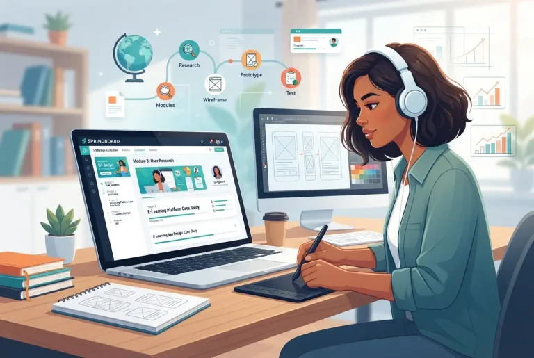 Featured image for: Mastering UX Design with Springboard: A Real-World E-Learning Case Study