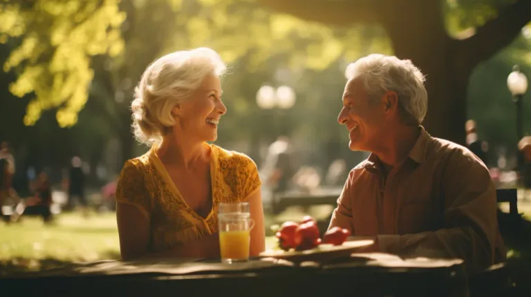 casal senior sorrindo