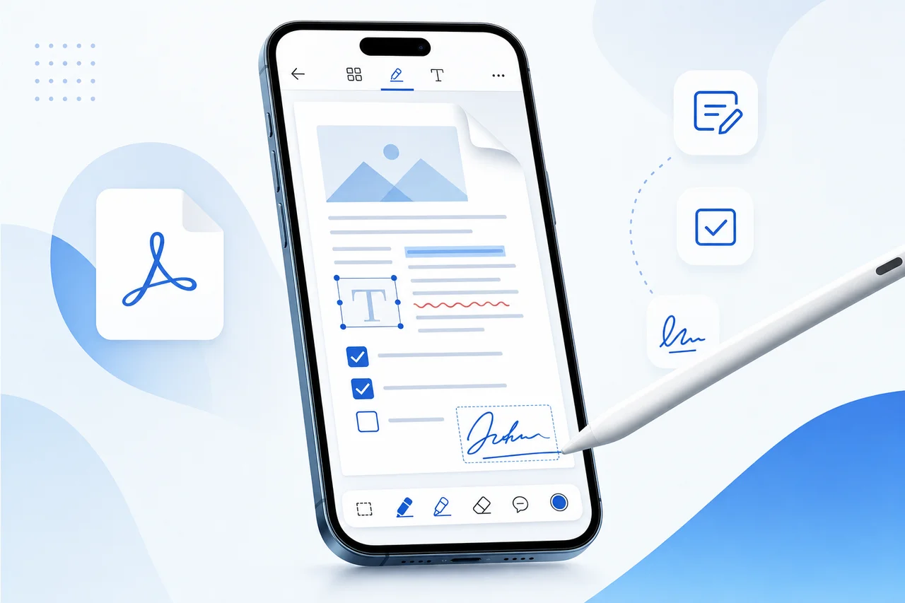 PDF editor apps for filling, signing, and annotating documents on mobile