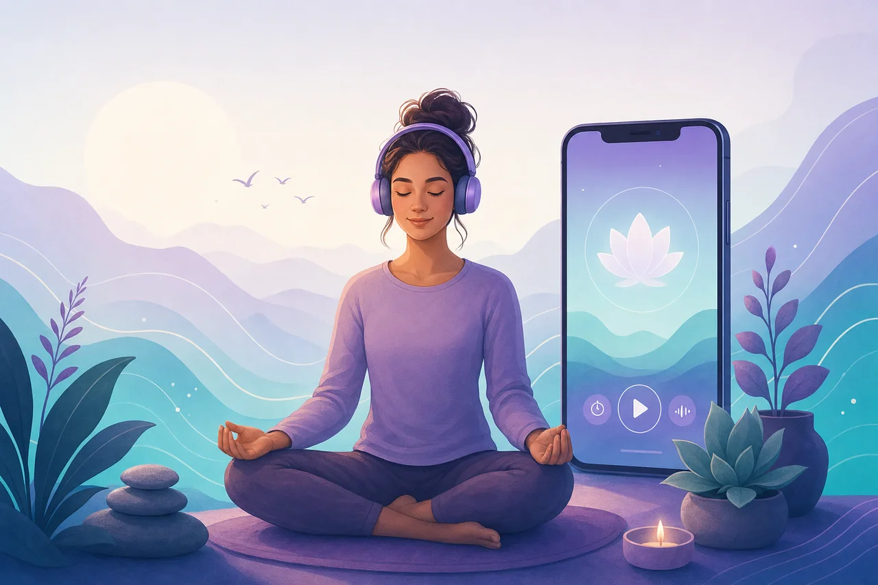 Meditation apps with guided sessions, timers, and sleep sounds compared