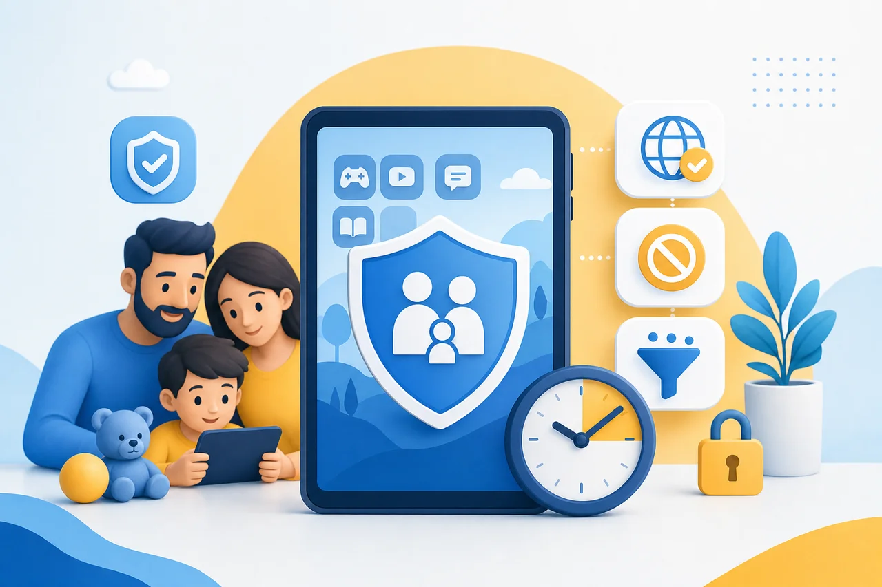 Parental control apps that filter content and set time limits