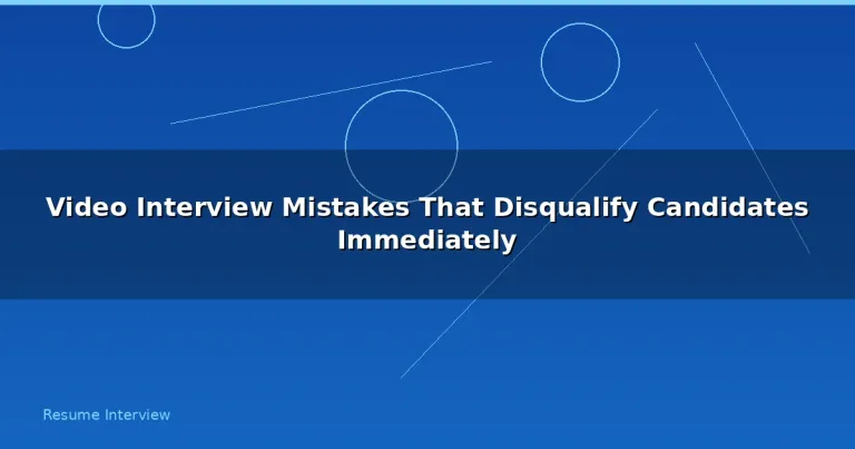 Featured: Video Interview Mistakes That Disqualify Candidates Immediately