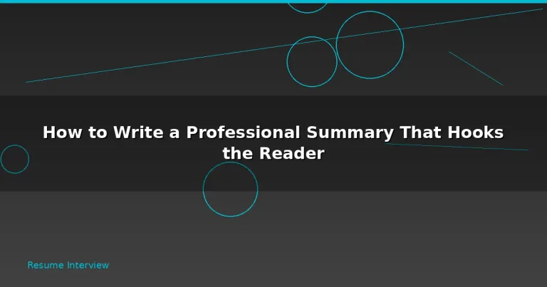 Featured: How to Write a Professional Summary That Hooks the Reader