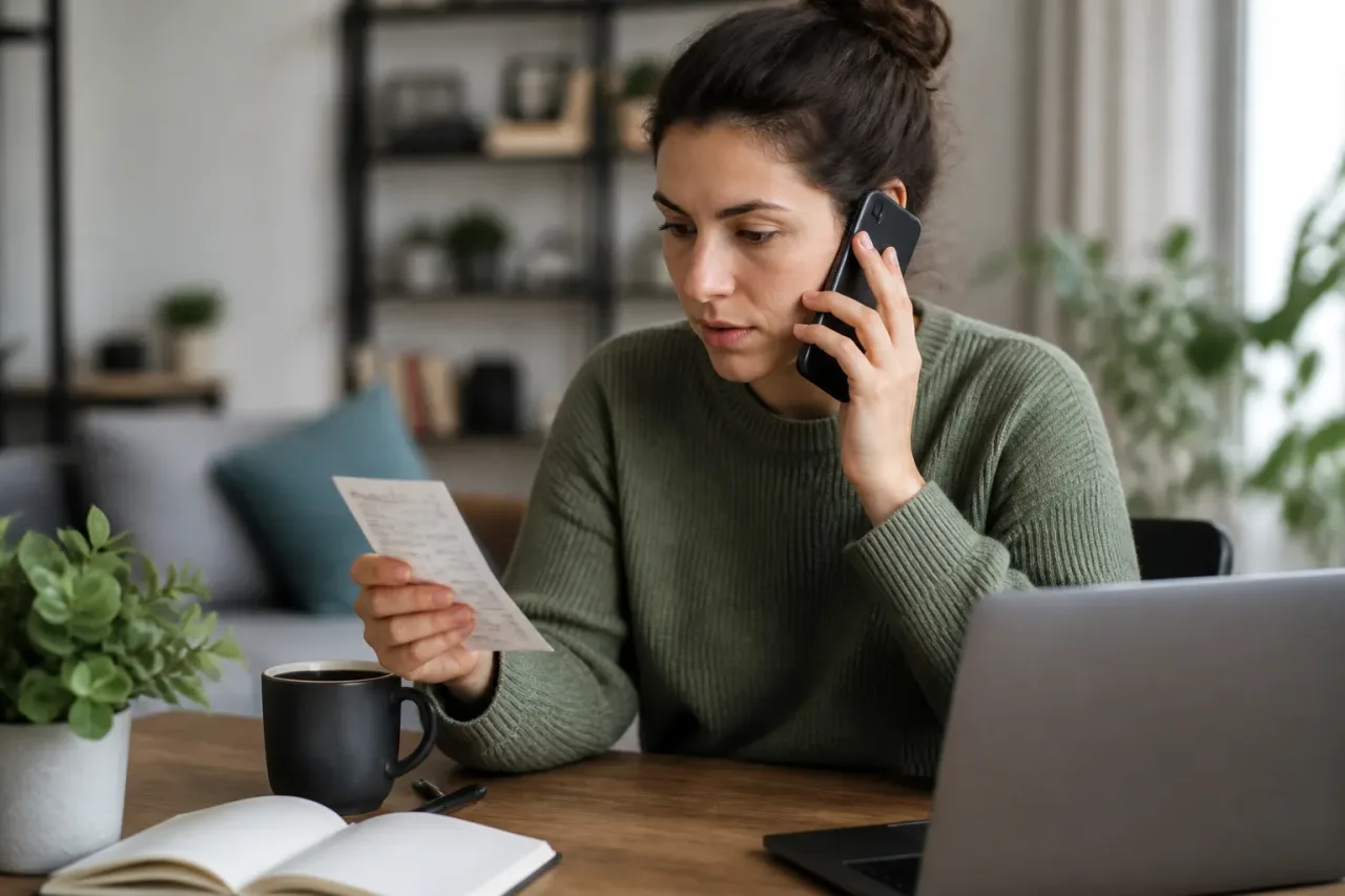 Pessoa consultando comprovante e suporte de cashback no celular