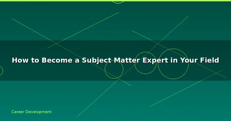 Featured: How to Become a Subject Matter Expert in Your Field