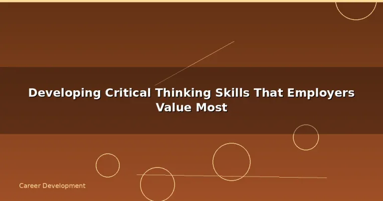 Featured: Developing Critical Thinking Skills That Employers Value Most