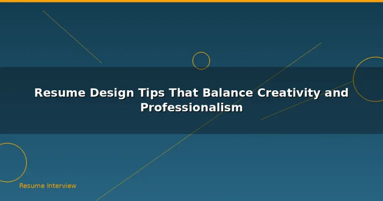 Featured: Resume Design Tips That Balance Creativity and Professionalism