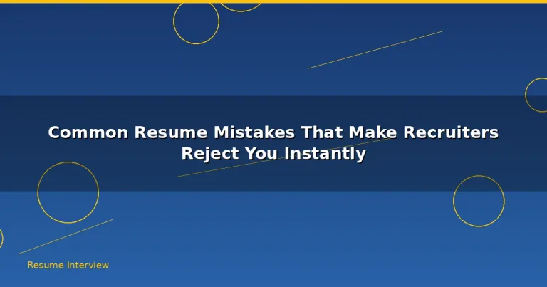 Featured: Common Resume Mistakes That Make Recruiters Reject You Instantly